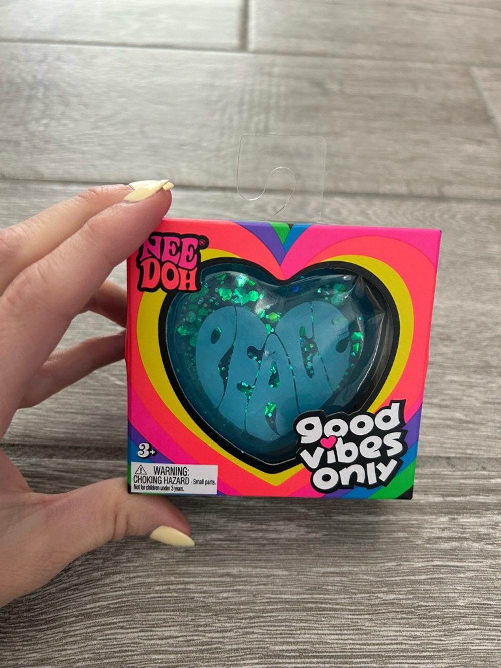 Needoh Good Vibes Only Heart Stress Ball - Blue